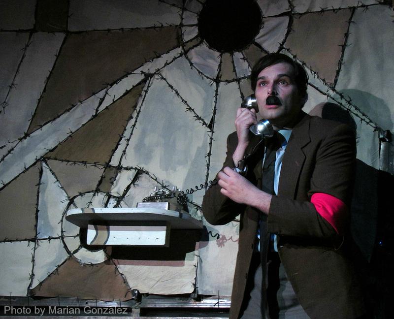 Hitler (Donal Thoms-Cappello) nervously calls up Henry Ford, who he is desperate to impress.