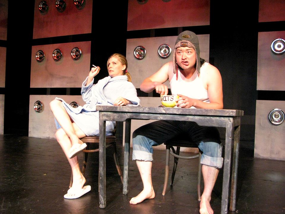The fambly: stage mother Fern (Erin Matthews) and dumb son Bubba (Scot Shamblin).